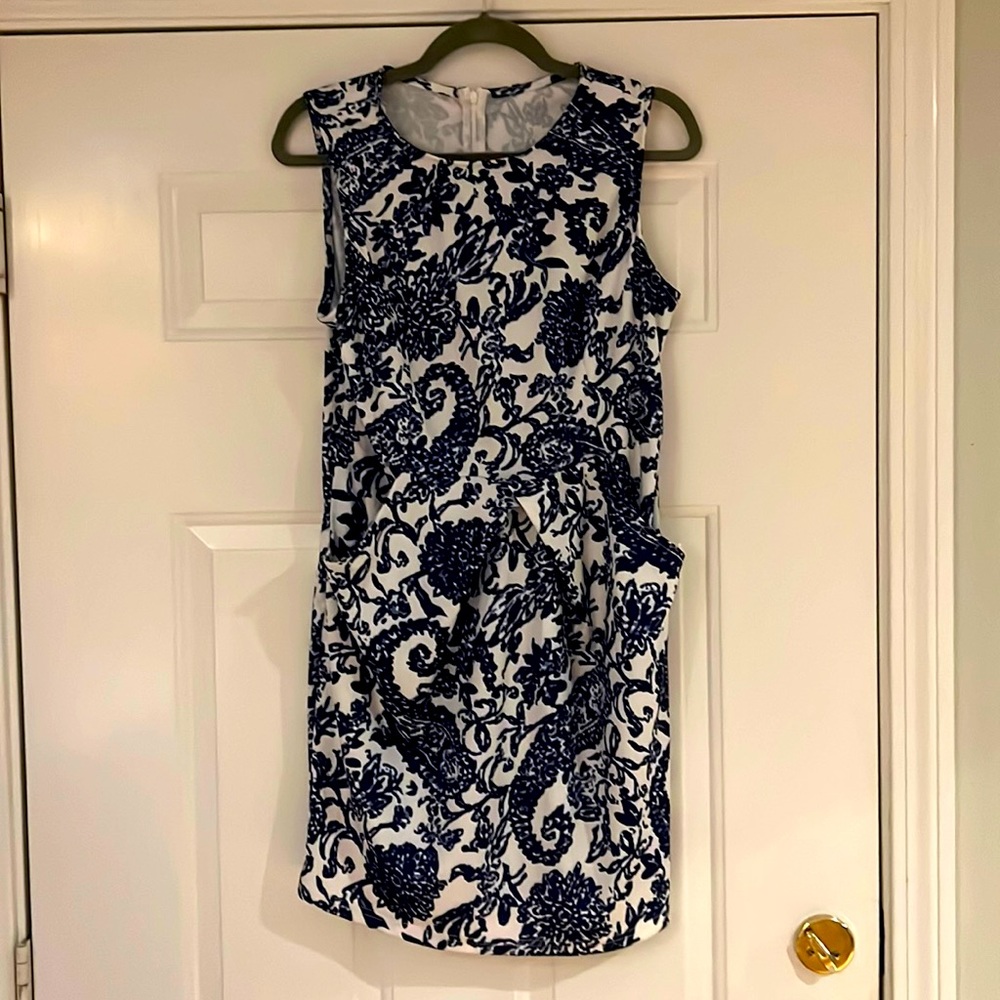 Navy and white MINI DRESS